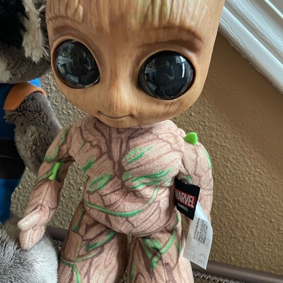 Marvel Groot I Am Groot Groovy Doll & Raccoon Rocket 14 inch Plush Guardians - Picture 7 of 16